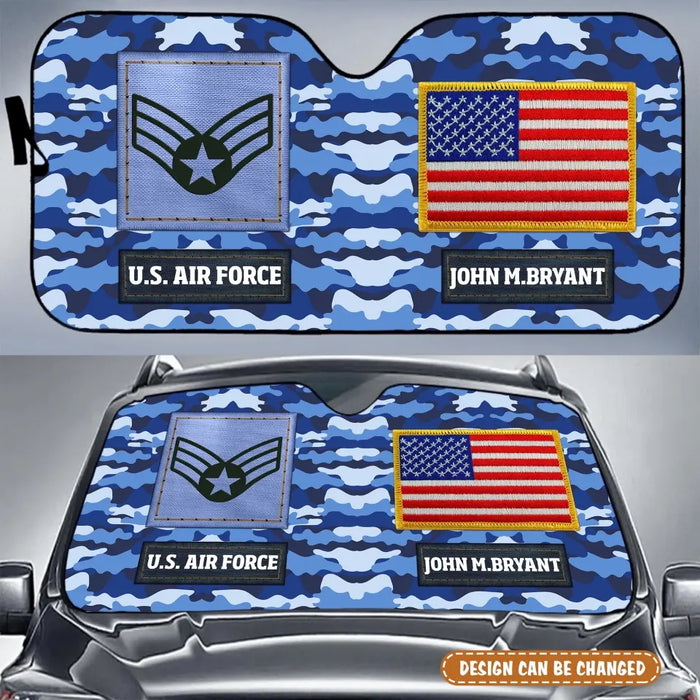 Custom Personalized Veteran Sunshade - Gift Idea To Veteran/ Father/ Husband