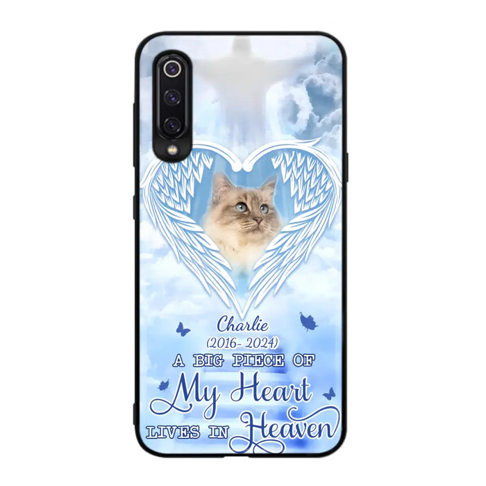 Custom Personalized Memorial Pet Phone Case - Upload Photo - Memorial Gift Idea For Pet Owner - A Big Piece Of My Heart Lives In Heaven - Case For Xiaomi/ Oppo/ Huawei