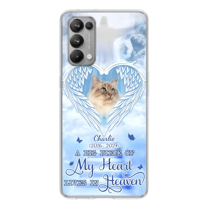 Custom Personalized Memorial Pet Phone Case - Upload Photo - Memorial Gift Idea For Pet Owner - A Big Piece Of My Heart Lives In Heaven - Case For Xiaomi/ Oppo/ Huawei