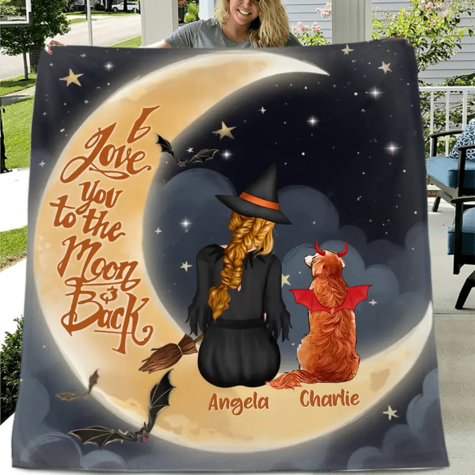 Personalized Dog Mom Fall Season Quilt/Fleece Throw Blanket - Gift Idea For Dog Lovers - Up To 5 Dogs - Just A Girl Who Loves Fall & Dogs