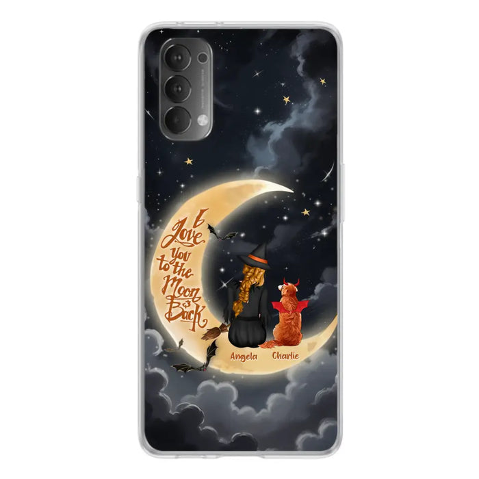 Custom Personalized Witch Dog Phone Case - Gift Idea To Dog Mom/ Dog Lover - I Love You To The Moon And Back - Case For Xiaomi/ Oppo/ Huawei