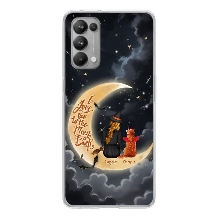 Custom Personalized Witch Dog Phone Case - Gift Idea To Dog Mom/ Dog Lover - I Love You To The Moon And Back - Case For Xiaomi/ Oppo/ Huawei