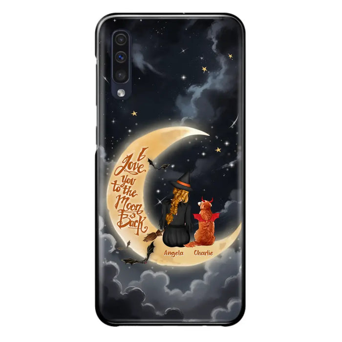 Custom Personalized Witch Dog Phone Case - Gift Idea To Dog Mom/ Dog Lover - I Love You To The Moon And Back - Case For Xiaomi/ Oppo/ Huawei