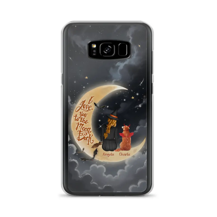 Custom Personalized Witch Dog Phone Case - Gift Idea To Dog Mom/ Dog Lover - I Love You To The Moon And Back - Case For Xiaomi/ Oppo/ Huawei