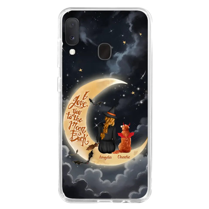 Custom Personalized Witch Dog Phone Case - Gift Idea To Dog Mom/ Dog Lover - I Love You To The Moon And Back - Case For Xiaomi/ Oppo/ Huawei