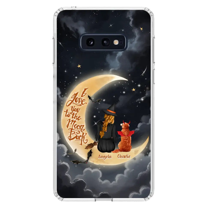 Custom Personalized Witch Dog Phone Case - Gift Idea To Dog Mom/ Dog Lover - I Love You To The Moon And Back - Case For Xiaomi/ Oppo/ Huawei