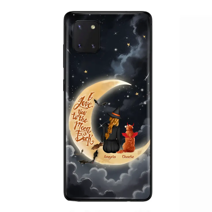 Custom Personalized Witch Dog Phone Case - Gift Idea To Dog Mom/ Dog Lover - I Love You To The Moon And Back - Case For Xiaomi/ Oppo/ Huawei