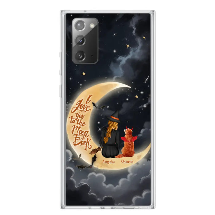 Custom Personalized Witch Dog Phone Case - Gift Idea To Dog Mom/ Dog Lover - I Love You To The Moon And Back - Case For Xiaomi/ Oppo/ Huawei