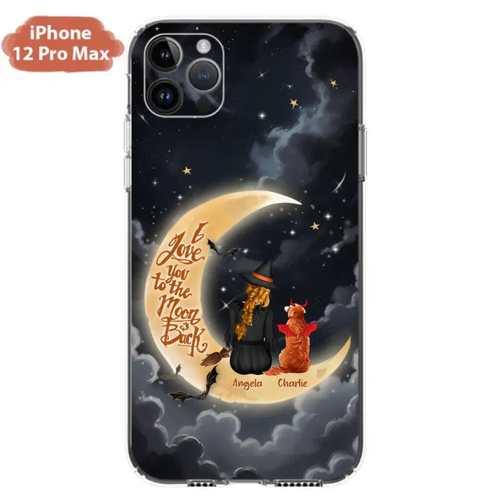 Custom Personalized Witch Dog Phone Case - Gift Idea To Dog Mom/ Dog Lover - I Love You To The Moon And Back - Case For Xiaomi/ Oppo/ Huawei