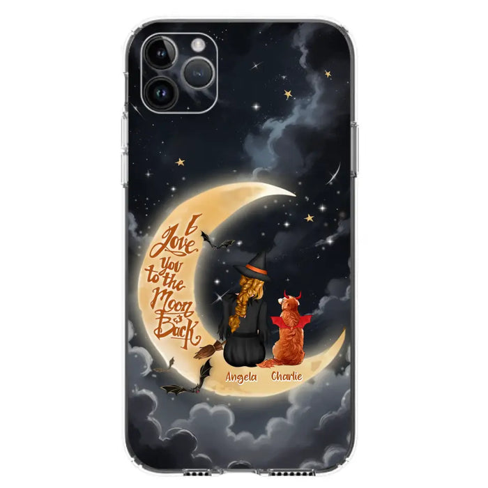 Custom Personalized Witch Dog Phone Case - Gift Idea To Dog Mom/ Dog Lover - I Love You To The Moon And Back - Case For Xiaomi/ Oppo/ Huawei