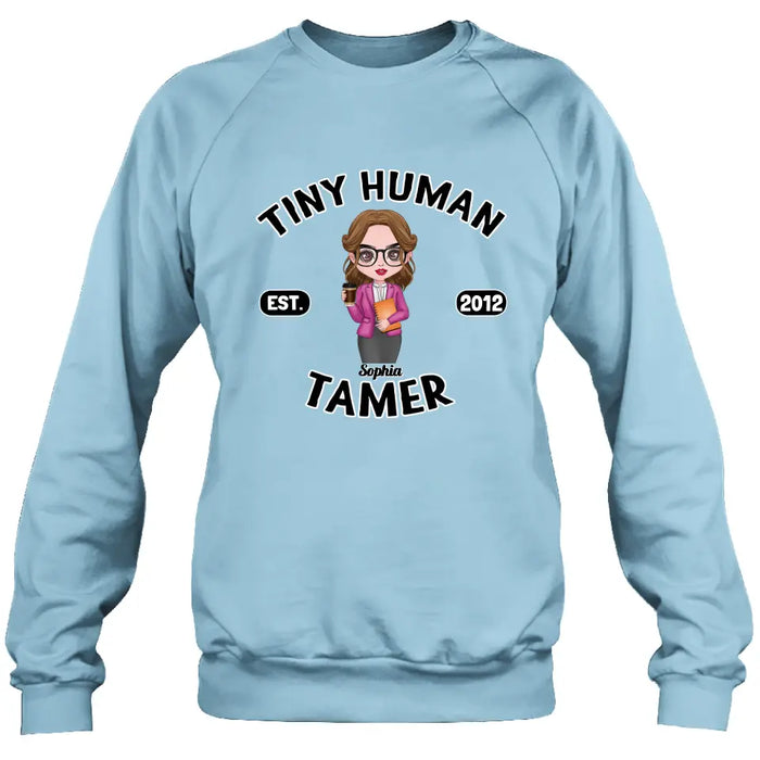 Custom Personalized Tiny Human Tamer Shirt/ Hoodie - Gift Idea To Friends/ Daughter/ Mom