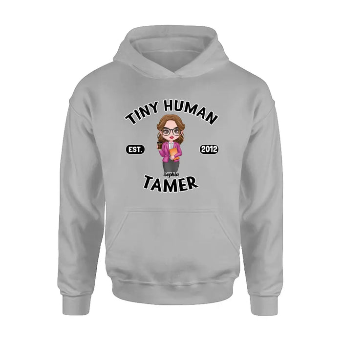 Custom Personalized Tiny Human Tamer Shirt/ Hoodie - Gift Idea To Friends/ Daughter/ Mom