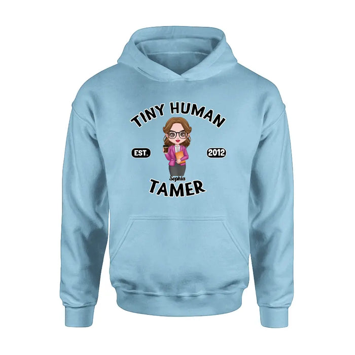 Custom Personalized Tiny Human Tamer Shirt/ Hoodie - Gift Idea To Friends/ Daughter/ Mom