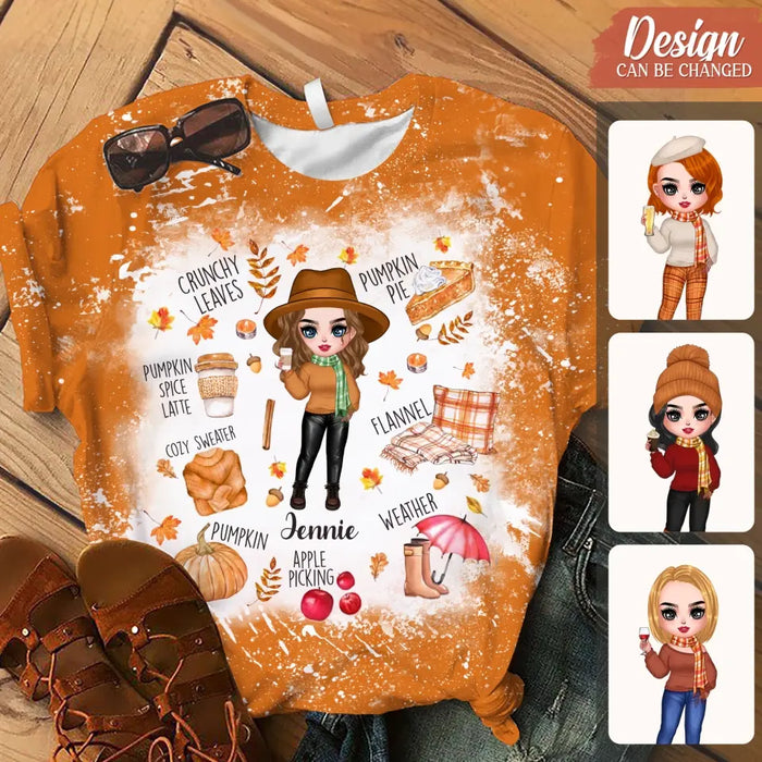 Custom Personalized Fall 3D T-shirt - Gift Idea For Friend - Pumpkin Spice Latte