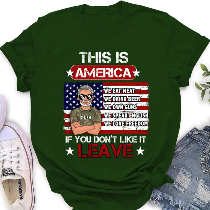 Custom Personalized Veteran T-Shirt/ Long Sleeve/ Sweatshirt/ Hoodie - Gift Idea For Veteran - This Is America