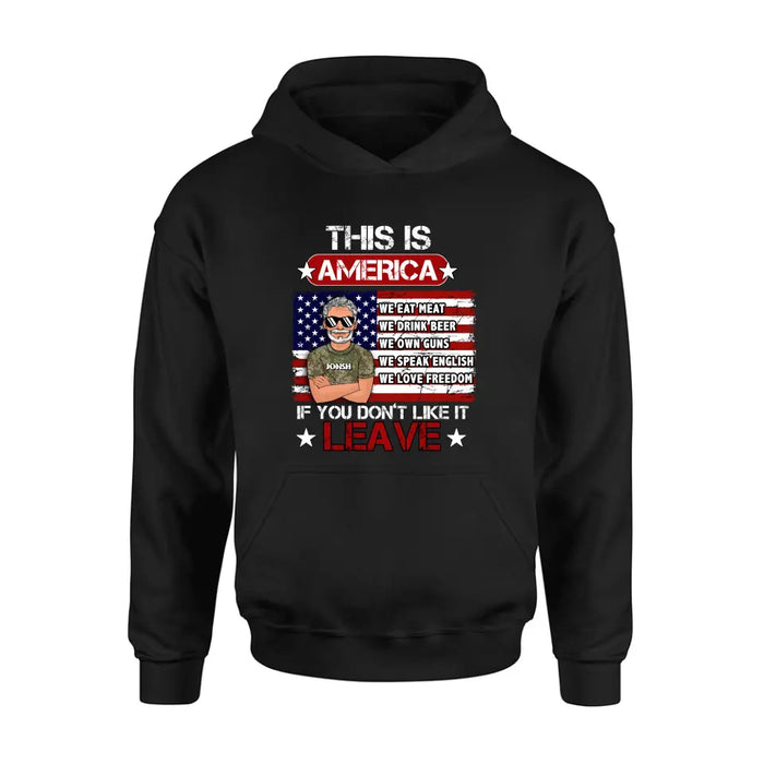 Custom Personalized Veteran T-Shirt/ Long Sleeve/ Sweatshirt/ Hoodie - Gift Idea For Veteran - This Is America