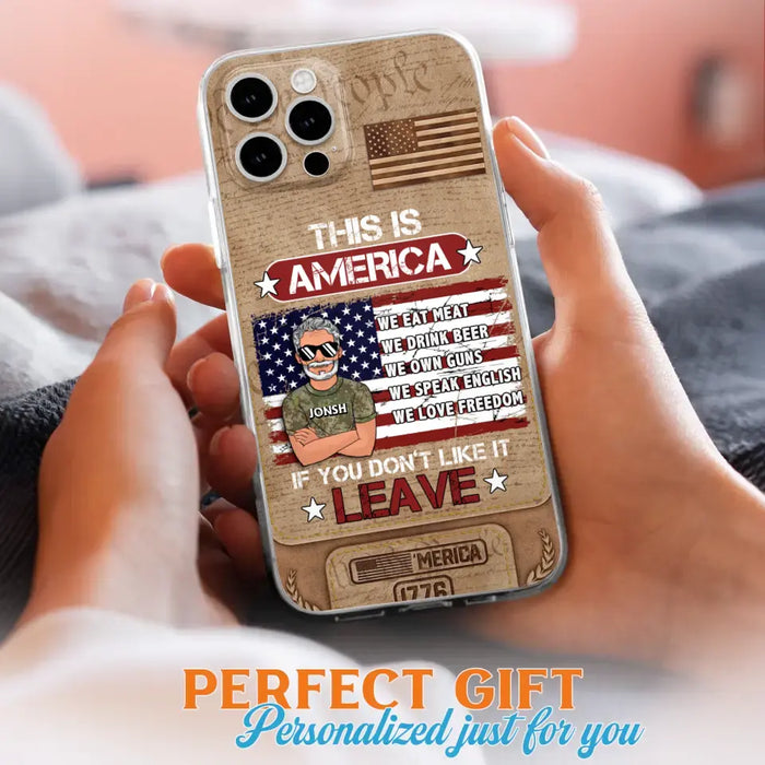 Custom Personalized Veteran Phone Case - Gift Idea For Veteran/ Daughter - This Is America - Case For iPhone/ Samsung