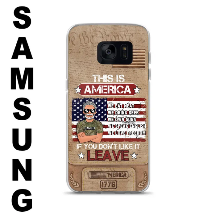 Custom Personalized Veteran Phone Case - Gift Idea For Veteran/ Daughter - This Is America - Case For iPhone/ Samsung