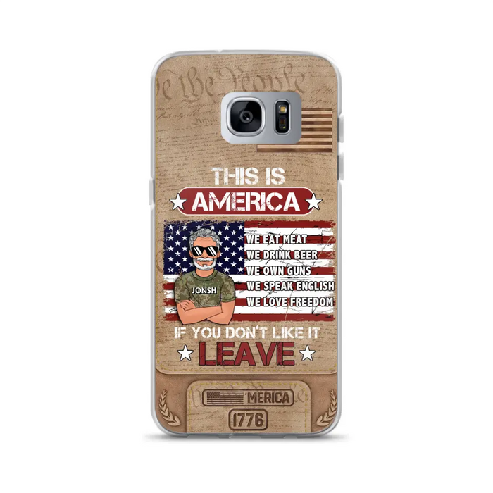 Custom Personalized Veteran Phone Case - Gift Idea For Veteran/ Daughter - This Is America - Case For iPhone/ Samsung