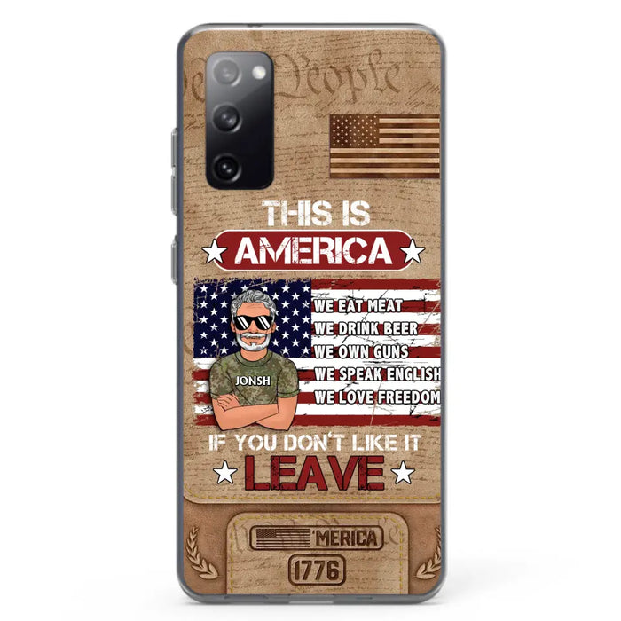 Custom Personalized Veteran Phone Case - Gift Idea For Veteran/ Daughter - This Is America - Case For iPhone/ Samsung