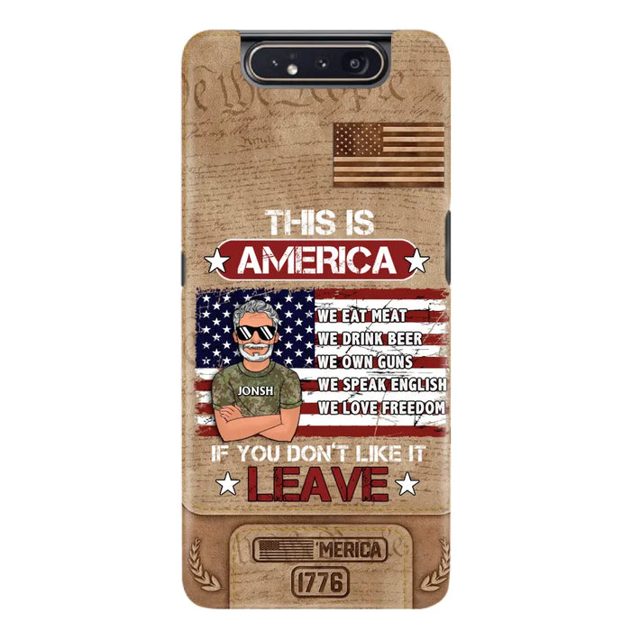 Custom Personalized Veteran Phone Case - Gift Idea For Veteran/ Daughter - This Is America - Case For iPhone/ Samsung