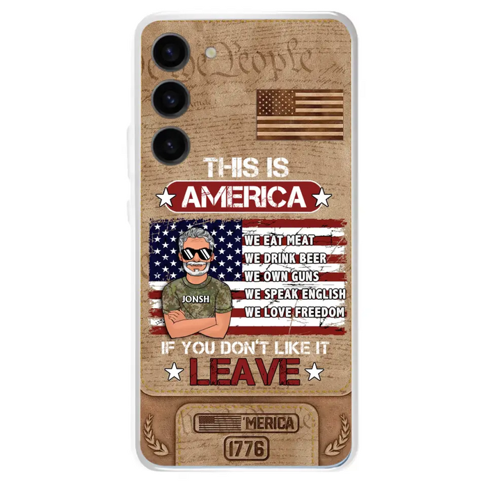 Custom Personalized Veteran Phone Case - Gift Idea For Veteran/ Daughter - This Is America - Case For iPhone/ Samsung