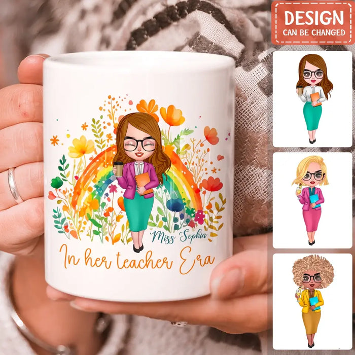 Custom Personalized Teacher Coffee Mug - Gift Idea For Teacher/ Birthday/ Back To School - In Her Teacher Era