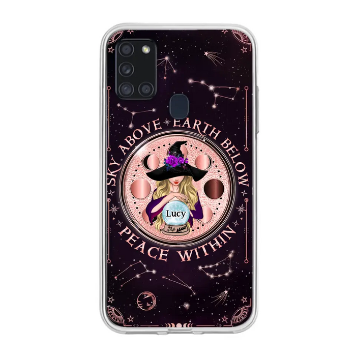 Custom Personalized Witch Phone Case - Gift Idea For Witch Lover - Sky Above Earth Below Peace Within - Case for iPhone/ Samsung