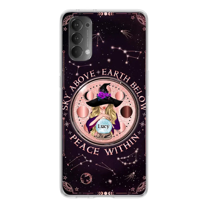 Custom Personalized Witch Phone Case - Gift Idea For Witch Lover - Sky Above Earth Below Peace Within - Case for Xiaomi/ Oppo/ Huawei