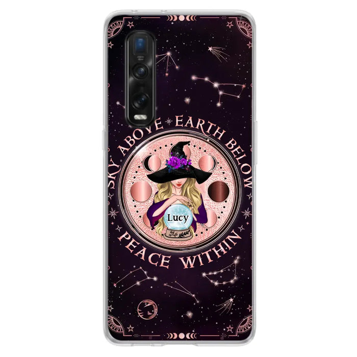 Custom Personalized Witch Phone Case - Gift Idea For Witch Lover - Sky Above Earth Below Peace Within - Case for Xiaomi/ Oppo/ Huawei