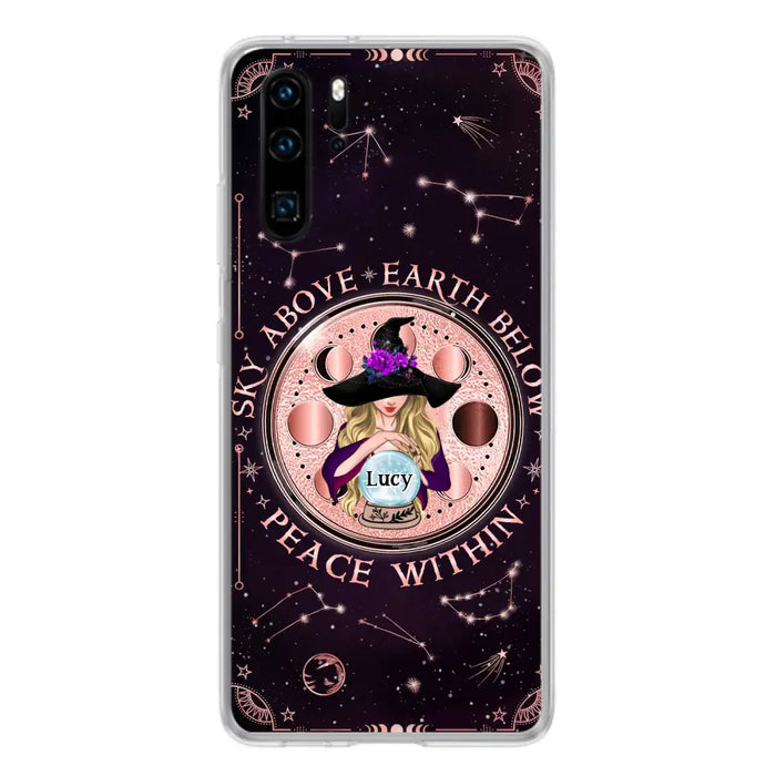 Custom Personalized Witch Phone Case - Gift Idea For Witch Lover - Sky Above Earth Below Peace Within - Case for Xiaomi/ Oppo/ Huawei