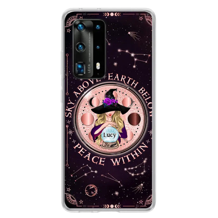 Custom Personalized Witch Phone Case - Gift Idea For Witch Lover - Sky Above Earth Below Peace Within - Case for Xiaomi/ Oppo/ Huawei