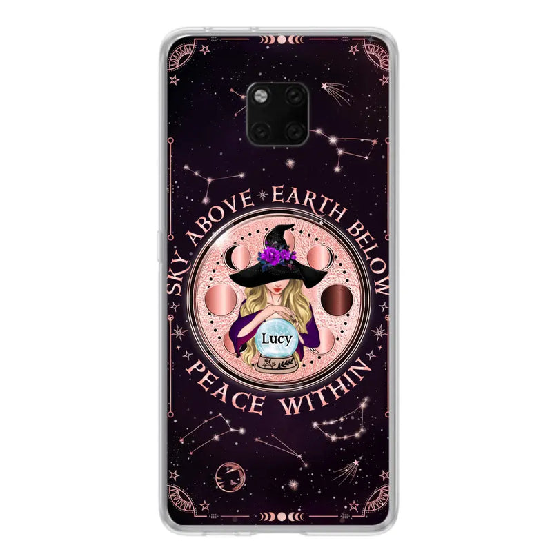 Custom Personalized Witch Phone Case - Gift Idea For Witch Lover - Sky Above Earth Below Peace Within - Case for Xiaomi/ Oppo/ Huawei