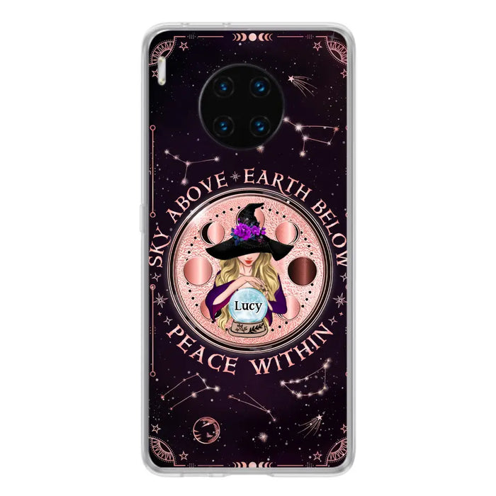 Custom Personalized Witch Phone Case - Gift Idea For Witch Lover - Sky Above Earth Below Peace Within - Case for Xiaomi/ Oppo/ Huawei