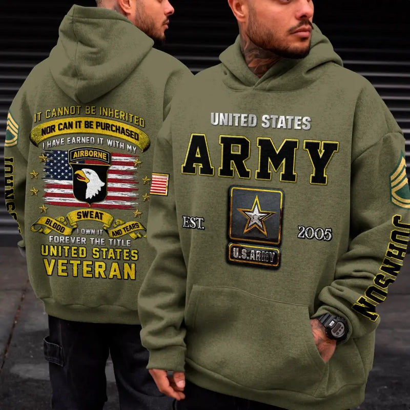 Personalized Veteran All-Over Print Hoodie - Gift Idea For Veteran - I Owned It Forever The Title United States Veteran