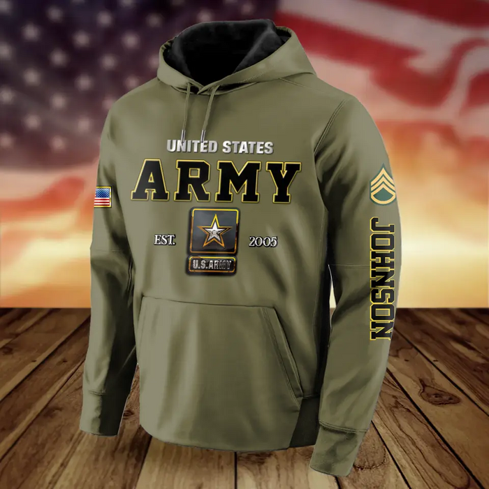 Custom Personalized Veteran All-Over Print Hoodie - Gift Idea For Veteran - I Owned It Forever The Title United States Veteran