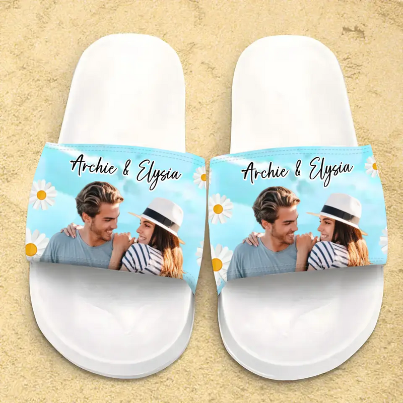 Personalized Couple Sandals - Upload Photo - Gift Idea For Couple