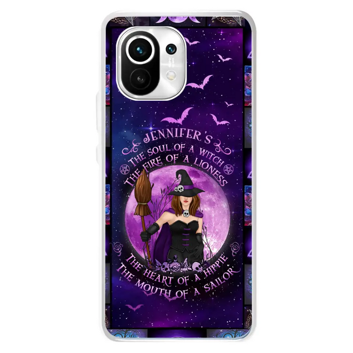 Custom Personalized Witch Purple Phone Case - Halloween Gift Idea - The Soul Of A Witch The Fire Of A Lioness - Case for Xiaomi/ Oppo/ Huawei