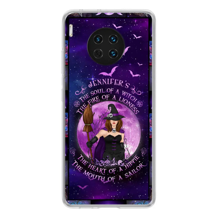 Custom Personalized Witch Purple Phone Case - Halloween Gift Idea - The Soul Of A Witch The Fire Of A Lioness - Case for Xiaomi/ Oppo/ Huawei