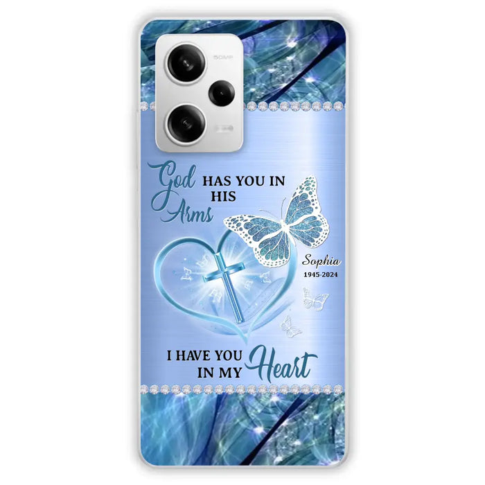 Custom Personalized Memorial Phone Case - Memorial Gift Idea For Family Member - God Has You In His Arms I Have You in My Heart - Case For Xiaomi/ Oppo/ Huawei