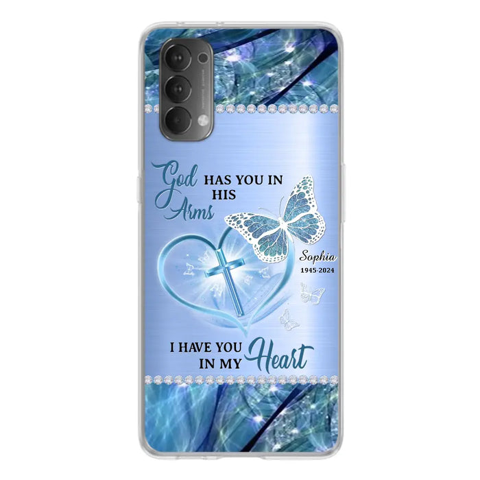 Custom Personalized Memorial Phone Case - Memorial Gift Idea For Family Member - God Has You In His Arms I Have You in My Heart - Case For Xiaomi/ Oppo/ Huawei