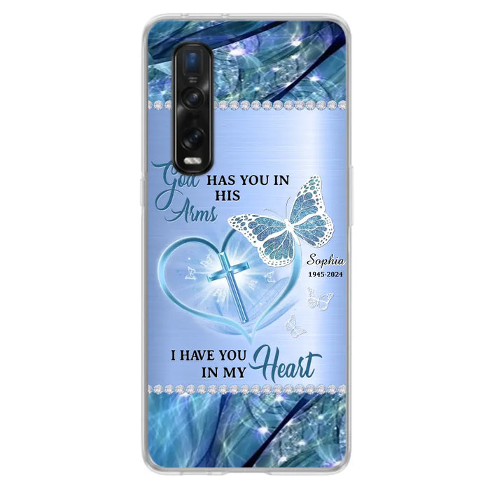 Custom Personalized Memorial Phone Case - Memorial Gift Idea For Family Member - God Has You In His Arms I Have You in My Heart - Case For Xiaomi/ Oppo/ Huawei