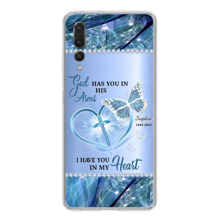 Custom Personalized Memorial Phone Case - Memorial Gift Idea For Family Member - God Has You In His Arms I Have You in My Heart - Case For Xiaomi/ Oppo/ Huawei