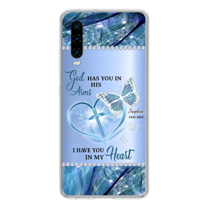 Custom Personalized Memorial Phone Case - Memorial Gift Idea For Family Member - God Has You In His Arms I Have You in My Heart - Case For Xiaomi/ Oppo/ Huawei