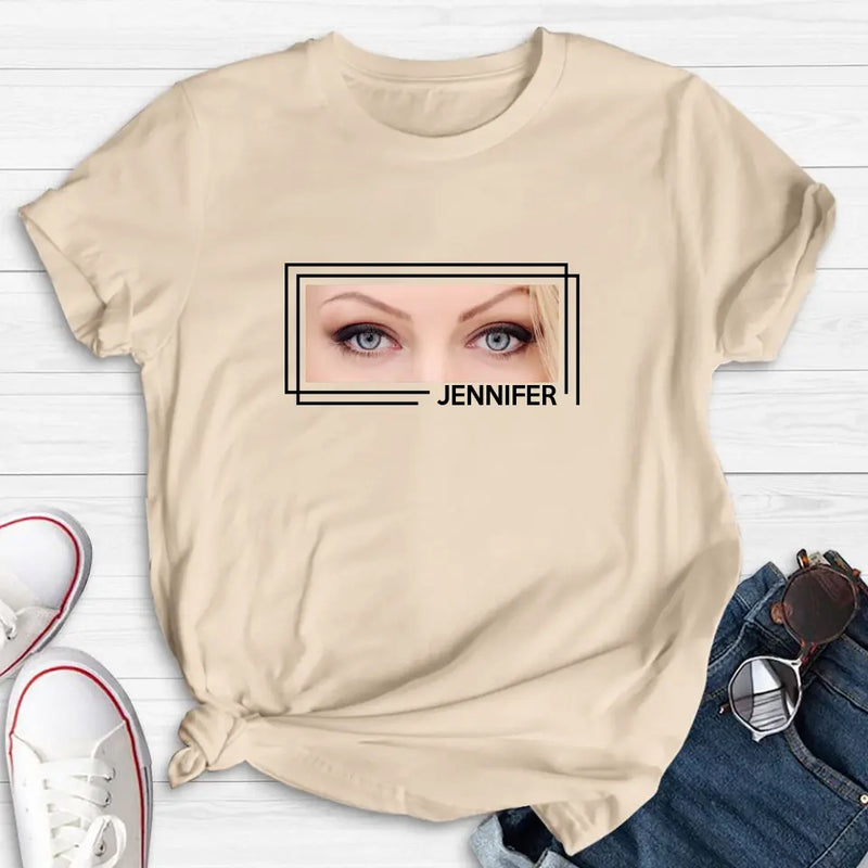 Personalized Eyes T-shirt - Upload Photo - Gift Idea For Boyfriend/Girlfriend/Husband/Wife