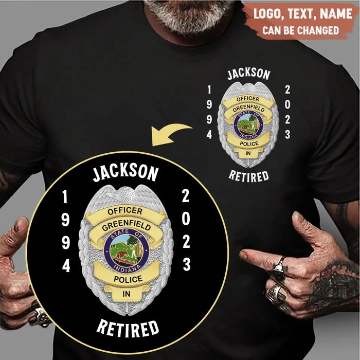Personalized Retired Police Shirt/Hoodie - Gift Idea For Father/Husband/Police