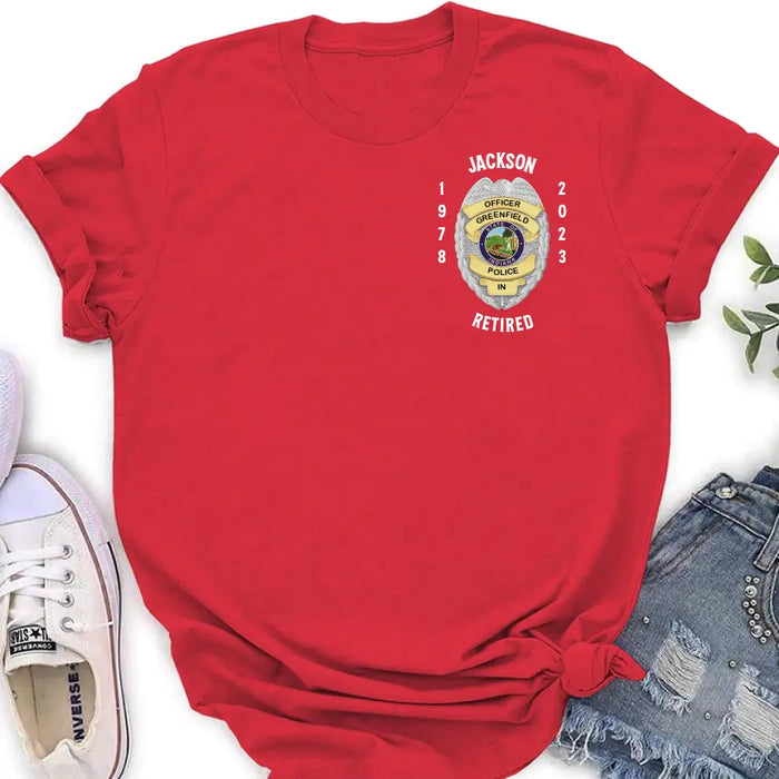 Personalized Retired Police Shirt/Hoodie - Gift Idea For Father/Husband/Police