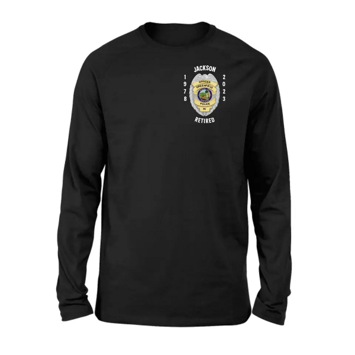 Personalized Retired Police Shirt/Hoodie - Gift Idea For Father/Husband/Police