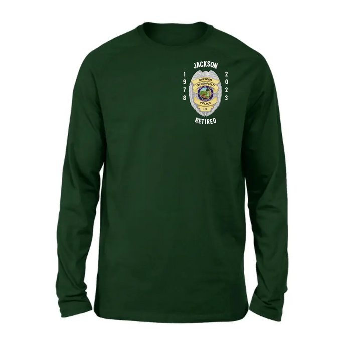 Personalized Retired Police Shirt/Hoodie - Gift Idea For Father/Husband/Police