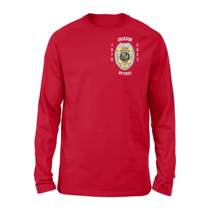 Personalized Retired Police Shirt/Hoodie - Gift Idea For Father/Husband/Police